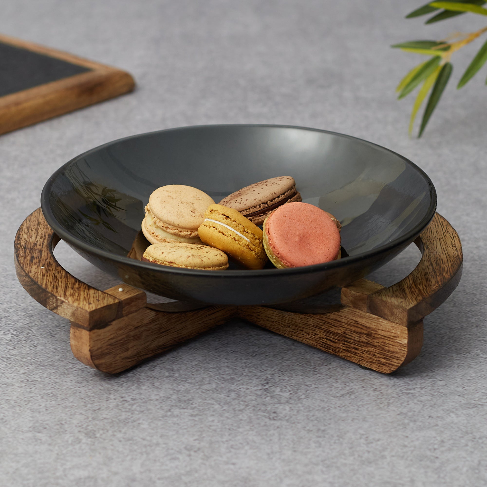 Kitchenware arranged on a wooden table